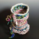 Paper and Handspun Yarn - Sculptural Vessel
