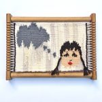 Small Tapestry Weaving on wood frame loom. 